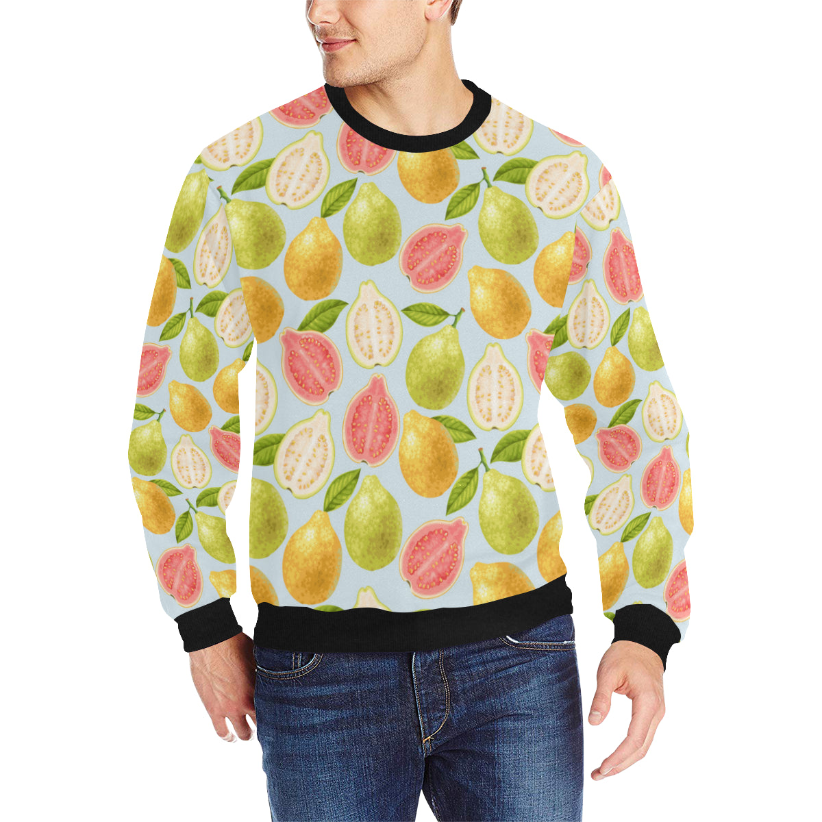 Guava design pattern Men’s Crew Neck Sweatshirt