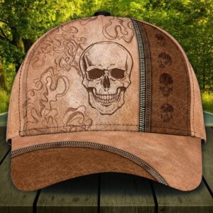 Lasfour 3D Full Print Skull Cap Hat, Men Baseball Skull Cap Hat, Women Skull Cap Hat CO0649