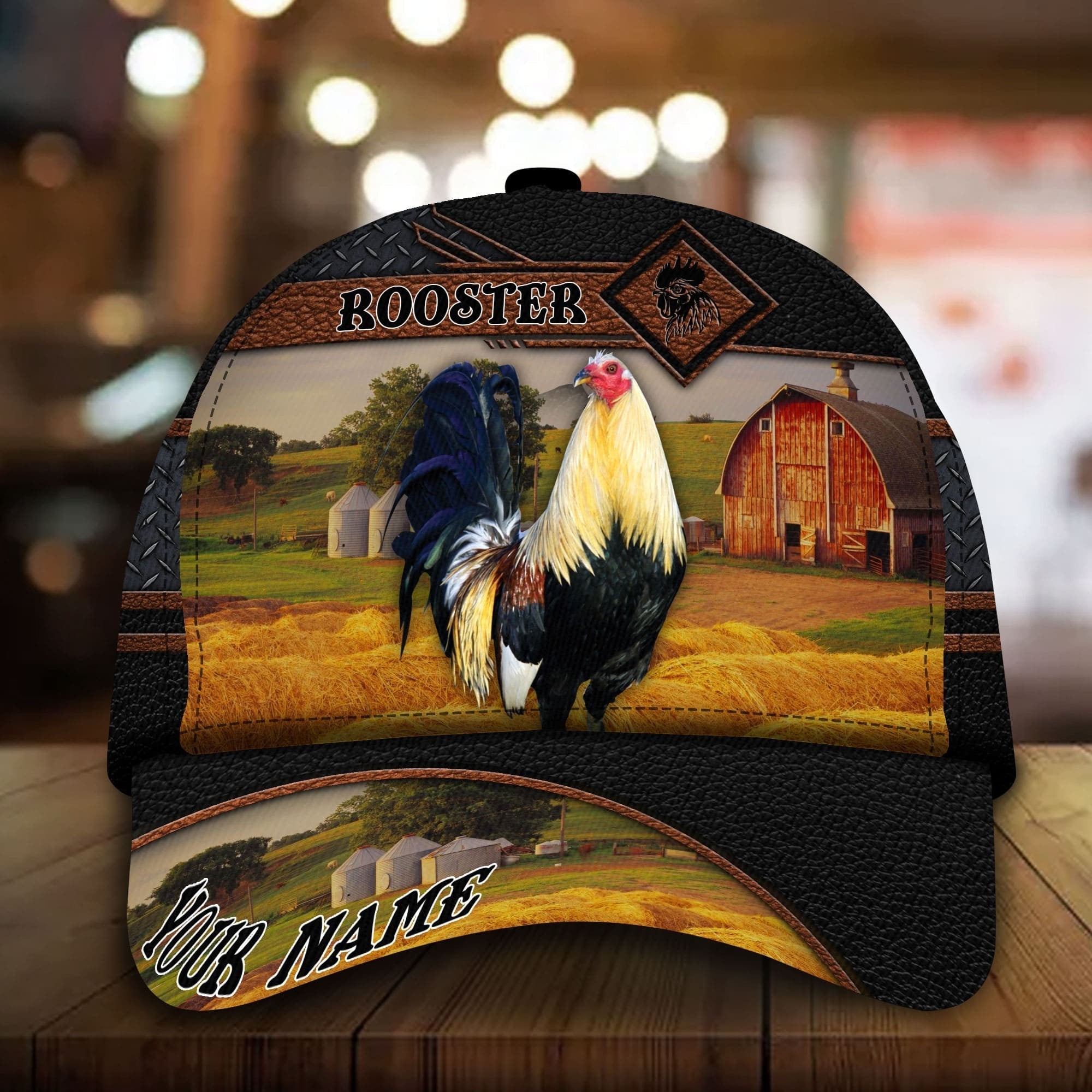 Personalized 3D All Over Print Rooster Cap Hat, Premium Rooster Leather Cap, Chicken Hat Cap CO0124