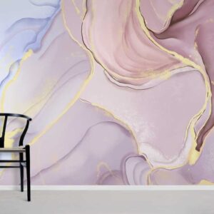 Pink Coloured Marble Wallpaper Mural