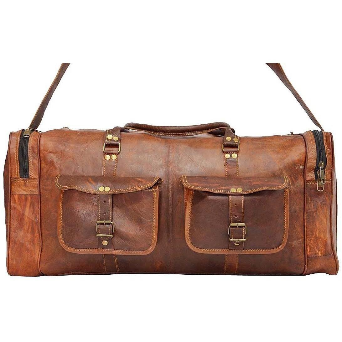 Smart and User-Friendly Vintage Leather Duffle Bag
